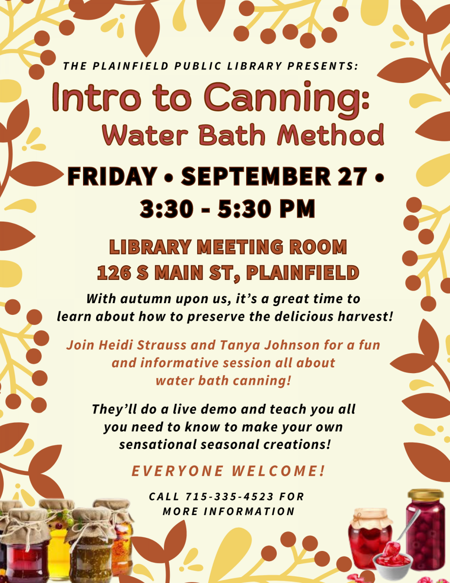 Intro to Canning Class- This Friday, September 27th!